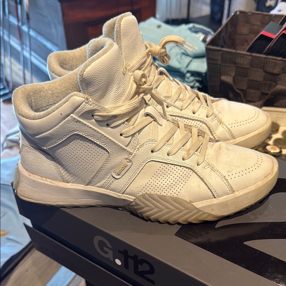 G/FORE G112 Men's White High-Top Sneakers